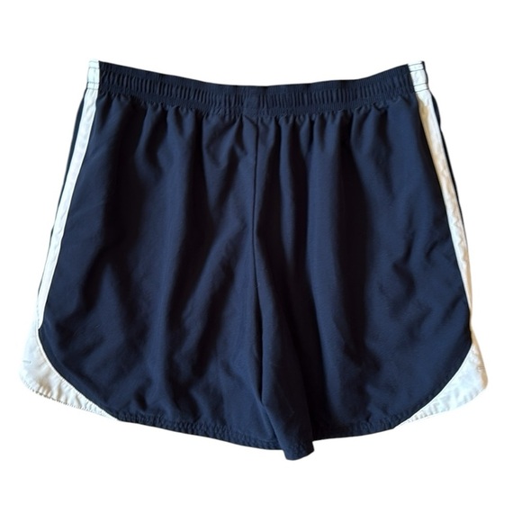 VTG Y2K Nike Running Shorts Norts Black/White Athletic Pockets Drawstring Medium - Picture 10 of 12